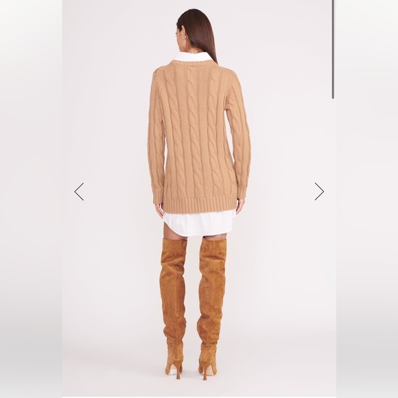 STAUD ALDRIN DRESS CAMEL WHITE - Picture 2 of 6